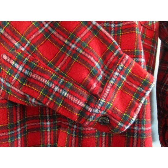 Pendleton Woolen Mills Mens Medium Red Plaid Wool Shirt Made in USA Vintage 1960 - Picture 15 of 16
